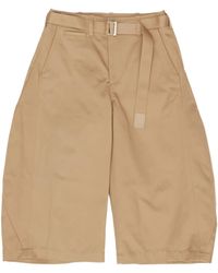 Sacai - Belted Wide-Leg Pants - Lyst