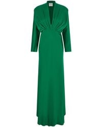 forte_forte - Deep V-Neck Long Sleeve Dress - Lyst