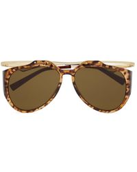 Saint Laurent - Eyewear Amelia Aviator Sunglasses - Lyst