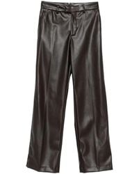 Berwich - Faux-Leather Wide-Leg Trousers - Lyst