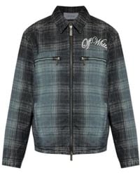 Off-White c/o Virgil Abloh - Zip-Up Checked Jacket - Lyst