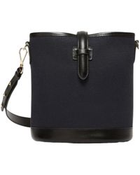 Weekend by Maxmara - Small Canvas And Leather Bucket Bag - Lyst
