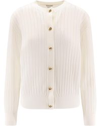 Bottega Veneta - Crewneck Knitted Cardigan - Lyst