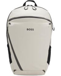 BOSS - Faux-Leather Backpack With Reflective Details - Lyst