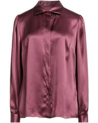 Dolce & Gabbana - Solid-Colored Satin Long-Sleeve Shirt - Lyst