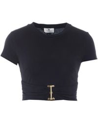 Elisabetta Franchi - Short-Sleeved T-Shirt - Lyst
