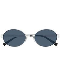 Saint Laurent - Eyewear Oval Frame Sunglasses - Lyst