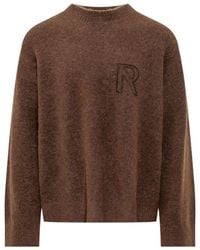 Represent - Logo-Embroidered Brushed-Finish Sweater - Lyst