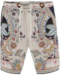 Just Cavalli - Printed Drawstring Shorts - Lyst