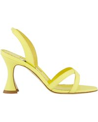 Manolo Blahnik - Slingback Cross-Strap Sandals - Lyst
