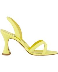 Manolo Blahnik - Slingback Cross-Strap Sandals - Lyst