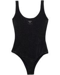 Prada - Jersey One-Piece Swimsuit With Rhinestones - Lyst