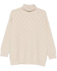 Max Mara - Bambola Cable-Knit Turtleneck Jumper - Lyst