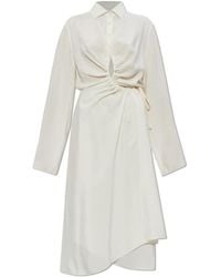 Maison Margiela - Draped Cutout Shirt Dress - Lyst