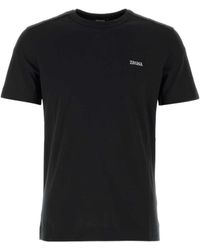 ZEGNA - Logo Printed Crewneck T-Shirt - Lyst