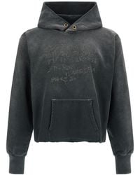 Maison Margiela - Printed-Detail Drawstring Hoodie - Lyst