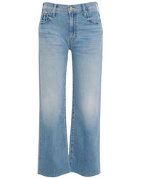 Mother - The Mid Rise Rambler Zip Ankle Fray Jeans - Lyst