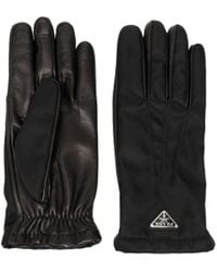 Prada - Elasticated Cuff Panelled Gloves - Lyst