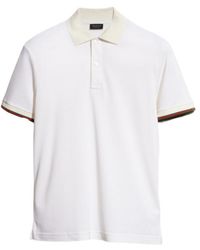 Gucci - Silk Jersey Polo Shirt With Web - Lyst