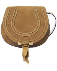 Chloé - Marcie Saddle Suede Crossbody Bag - Lyst