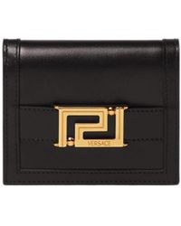Versace - Logo Plaque Bifold Wallet - Lyst
