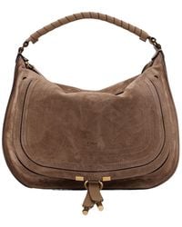 Chloé - Chloé Logo Debossed Foldover Top Tote Bag - Lyst