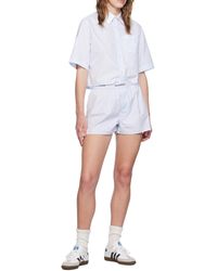 Sporty & Rich - Striped Short Shirt - Lyst