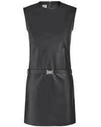 Tod's - Belted Leather Mini Dress - Lyst