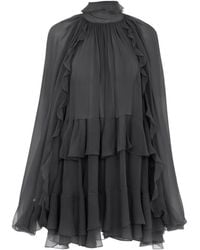 Chloé - Chloé Ruffled Mini Dress - Lyst