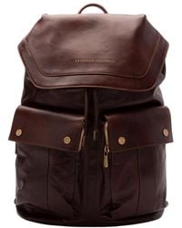 Brunello Cucinelli - Logo Stamp Backpack - Lyst