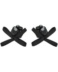 Simone Rocha - Petite Bow Daisy Satin Earrings - Lyst