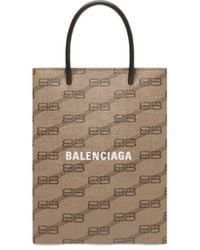 Balenciaga - Bb Monogram Printed Tote Bag - Lyst