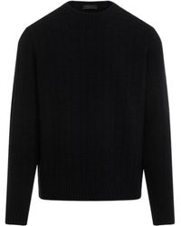 Prada - Crewneck Ribbed-Knit Jumper - Lyst