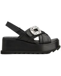 Roger Vivier - Slidy Viv' Wedge Sandals - Lyst