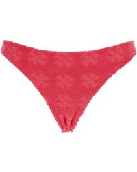 Tory Burch - Low-Rise Terry-Cloth Bikini Bottoms - Lyst