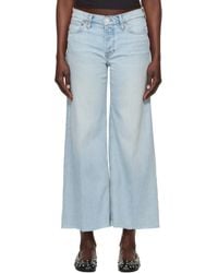 RE/DONE - Comfort Stretch Mid Rise Wide Leg Crop Jeans - Lyst
