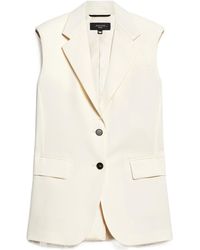 Weekend by Maxmara - Single-Breasted Sleeveless Gilet - Lyst