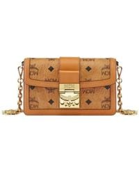 MCM - Logo Printed Chain Shoulder Bag - Lyst