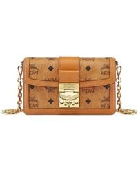 MCM - Logo Printed Chain Shoulder Bag - Lyst