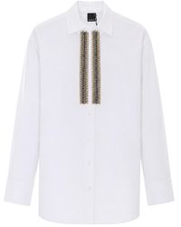 Pinko - Long Sleeve Embellished Shirt - Lyst