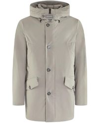 Woolrich - Buttoned Hooded Coat - Lyst