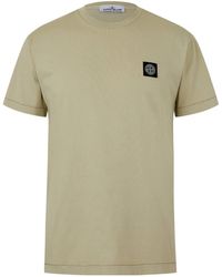 Stone Island - Cotton Compass Logo Patch T-Shirt - Lyst