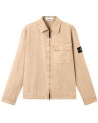 Stone Island - Logo Patch Pocket Detail Shirt - Lyst