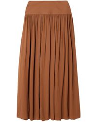 JOSEPH - Santos Pinstriped Pleated Midi Skirt - Lyst
