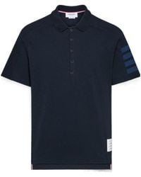 Thom Browne - 4-Bar Stripe Cotton Polo Shirt - Lyst