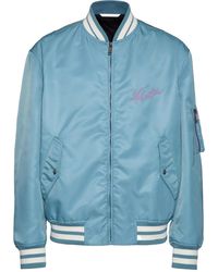 Valentino - Nylon Bomber Jacket With Embroidery And Vlogo Signature Print - Lyst