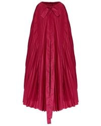 Valentino - Tie Detailed Pleated Cape - Lyst