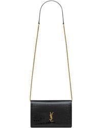 Saint Laurent - Cassandre Envelope Chain Wallet - Lyst