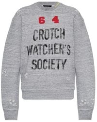 DSquared² - Slogan Printed Crewneck Distressed Sweatshirt - Lyst