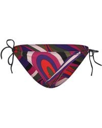 PUCCI - Pucci Abstract-Printed Tie-Fastened Bikini Briefs - Lyst